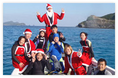 クリスマスダイビングの様子